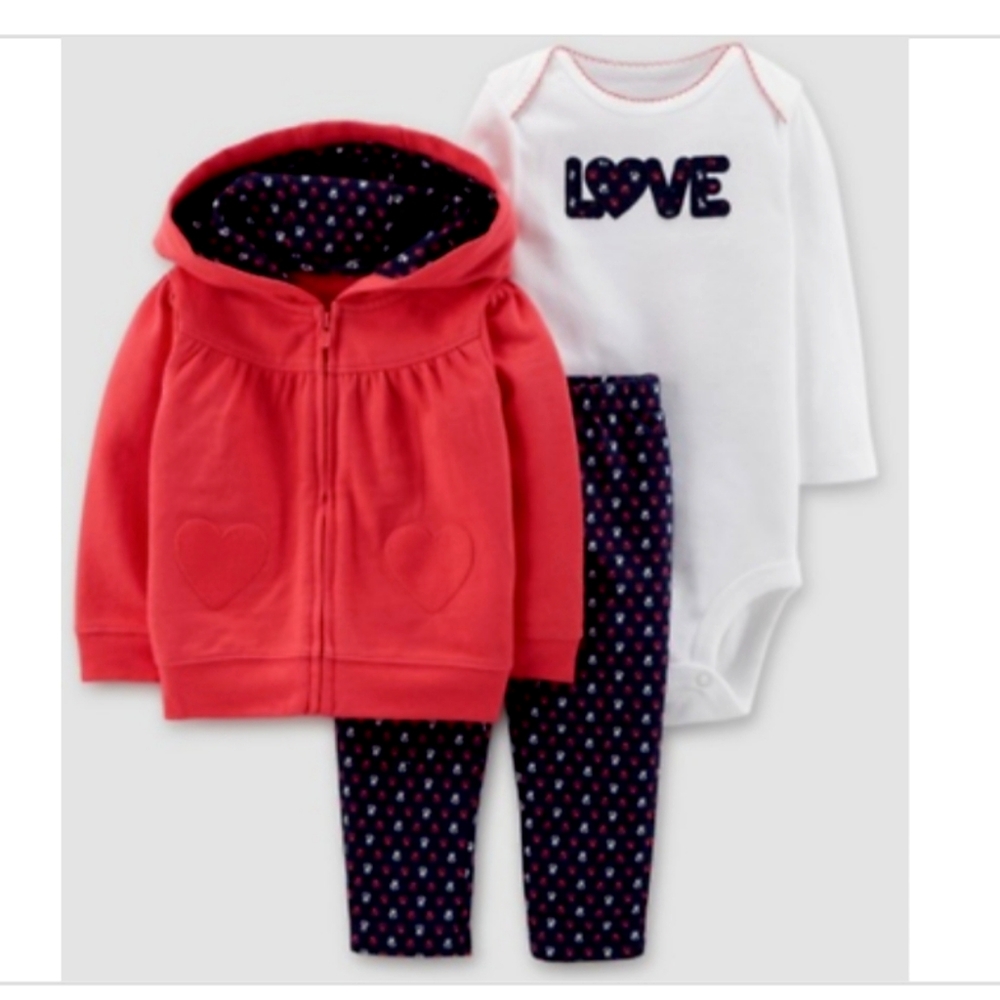 "Love" hoodie pants bodysuit